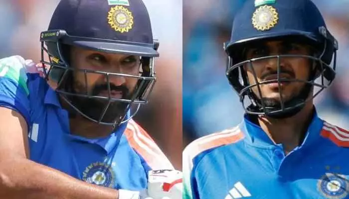 రోహిత్, గిల్ అర్ధ సెంచరీలు...దాటిగా ఆడుతోన్న భారత్ రోహిత్, గిల్ అర్ధ సెంచరీలు...దాటిగా ఆడుతోన్న భారత్