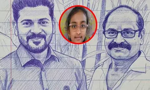 5 నిమిషాల్లో సీఎం రేవంత్ రెడ్డి చిత్రాన్ని గీసిన 6వ తరగతి విద్యార్థిని
