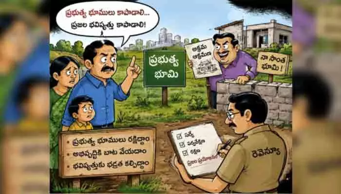 ప్రభుత్వ భూములపై కబ్జాల పర్వం..? ప్రభుత్వ భూములపై కబ్జాల పర్వం..?