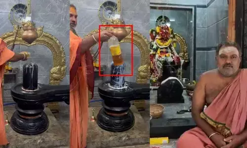 అద్భుతమా? సైన్స్ మాయా?: శివలింగంపై నూనె పోస్తే పాలుగా మారుతున్న వింత!