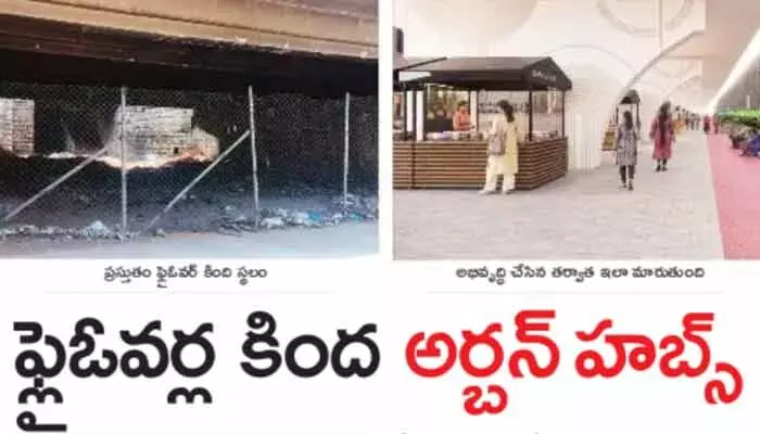 హైదరాబాద్లోని ఫ్లైఓవర్ల కింద అర్బన్ హబ్స్ హైదరాబాద్లోని ఫ్లైఓవర్ల కింద అర్బన్ హబ్స్