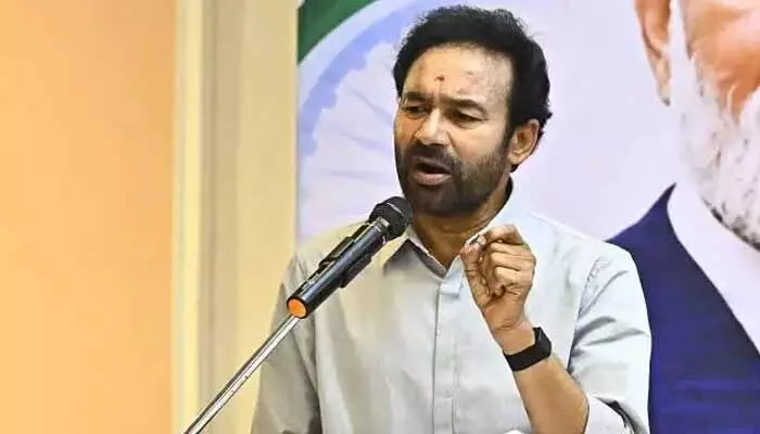 కాంగ్రెస్ నిరసనలు రాజకీయ నాటకాలే: కేంద్ర మంత్రి కిషన్ రెడ్డి ఫైర్ కాంగ్రెస్ నిరసనలు రాజకీయ నాటకాలే: కేంద్ర మంత్రి కిషన్ రెడ్డి ఫైర్