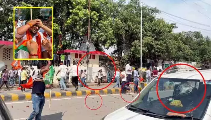 పట్నాలో ఉద్రిక్తత.. కాంగ్రెస్-బీజేపీ శ్రేణుల మధ్య తీవ్ర ఘర్షణ పట్నాలో ఉద్రిక్తత.. కాంగ్రెస్-బీజేపీ శ్రేణుల మధ్య తీవ్ర ఘర్షణ