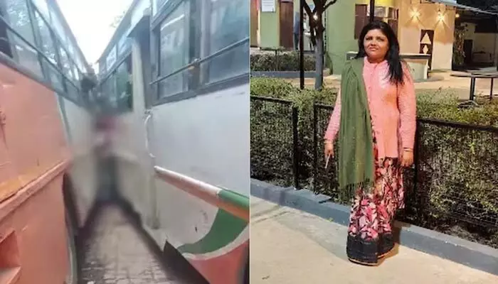 రెండు ఆర్టీసీ బస్సుల మధ్య నలిగి మహిళ దుర్మరణం.. పదేళ్ల క్రితం భర్త కూడా అచ్చం అలాగే! రెండు ఆర్టీసీ బస్సుల మధ్య నలిగి మహిళ దుర్మరణం.. పదేళ్ల క్రితం భర్త కూడా అచ్చం అలాగే!