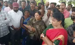 నారాయణపూర్ చెరువు కట్టను పరిశీలించిన స్పెషల్ డిప్యూటీ కలెక్టర్ బండి రాజేశ్వరి