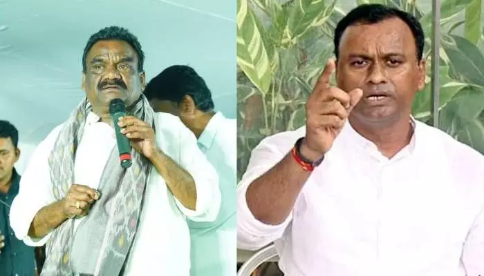 నల్గొండ జిల్లా మీ రాజ్యం అనుకుంటున్నారా? రాజగోపాల్ రెడ్డిపై మందుల సామేల్ ఫైర్ నల్గొండ జిల్లా మీ రాజ్యం అనుకుంటున్నారా? రాజగోపాల్ రెడ్డిపై మందుల సామేల్ ఫైర్