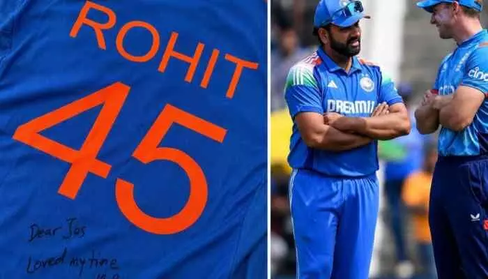 ఇంగ్లాండ్ క్రికెటర్ కు రోహిత్ శర్మ అరుదైన గిఫ్ట్ ఇంగ్లాండ్ క్రికెటర్ కు రోహిత్ శర్మ అరుదైన గిఫ్ట్