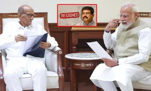నా సలహా మేరకే ధర్మేంద్ర రాజీనామా.. మోడీ నా మాట విన్నారు: శరద్ పవార్ భేటీ