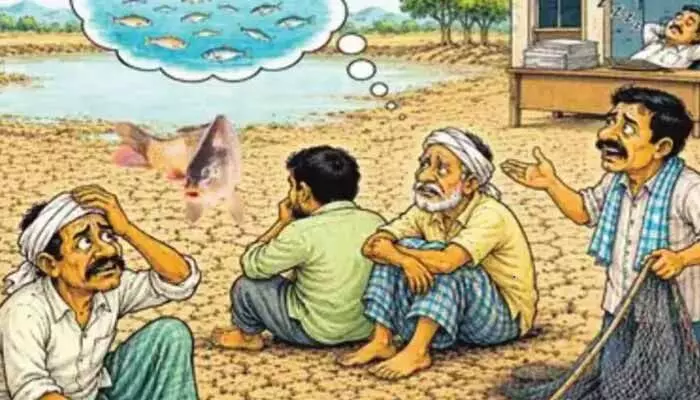 ఎల్ నినో ఎఫెక్ట్.. ఎండిపోతున్న చెరువులు ఎల్ నినో ఎఫెక్ట్.. ఎండిపోతున్న చెరువులు