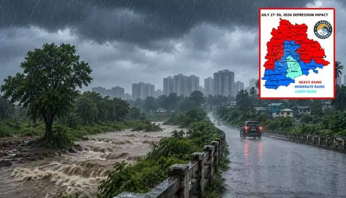 తెలంగాణకు 4 రోజులు భారీ వర్షసూచన.. ఈ జిల్లాలకు రెడ్ అలర్ట్ తెలంగాణకు 4 రోజులు భారీ వర్షసూచన.. ఈ జిల్లాలకు రెడ్ అలర్ట్