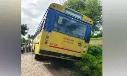 పాఠశాల బస్సుకు తప్పిన ప్రమాదం